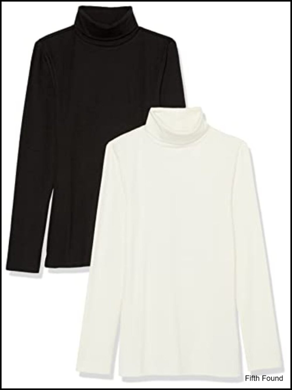 Slim-Fit Cotton Modal Rib Turtleneck Long Sleeve Layering Top - Picture 1 of 6